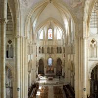 Église Saint-Quiriace de Provins - Interior, east chevet and transept elevation from clerestory level
