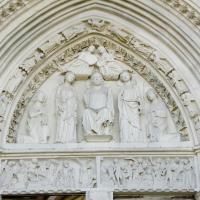 Église Saint-Éliphe de Rampillon - Exterior, western frontispiece, portal, tympanum and relief sculpture