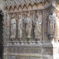 Cathédrale Notre-Dame de Reims - Exterior, western frontispiece, center portal, right jamb figures