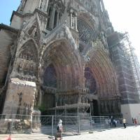 Cathédrale Notre-Dame de Reims - Exterior, western frontispiece, north and central portals