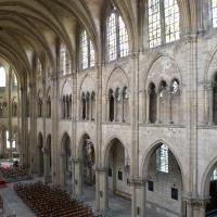 Église de Saint-Leu-d'Esserent - Interior, south nave elevation from triforium level