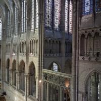 Collégiale Saint-Quentin - Interior, eastern north transept elevation from chevet triforium level