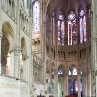 Collégiale Saint-Quentin - Interior, choir, eastern crossing and chevet elevation