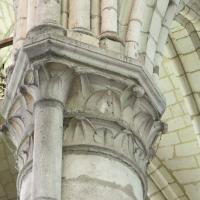Collégiale Saint-Quentin - Interior, pier capital in north portion of east transept 