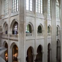 Cathédrale Notre-Dame de Senlis - Interior, nave and south transept  gallery level looking southwest