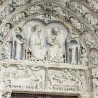 Cathédrale Notre-Dame de Senlis - Interior, western frontispiece, center portal, tympanum