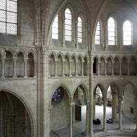 Cathédrale Saint-Gervais-Saint-Protais de Soissons - Interior, south transept, triforium level, looking southeast