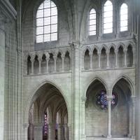 Cathédrale Saint-Gervais-Saint-Protais de Soissons - Interior, south transept, gallery level, looking east