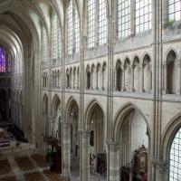 Cathédrale Saint-Gervais-Saint-Protais de Soissons - Interior, nave, trifoium level looking southeast 