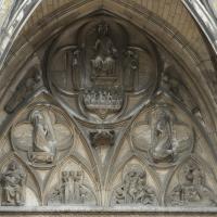 Basilique Saint-Urbain de Troyes - Exterior, western frontispiece, center portal, tympanum