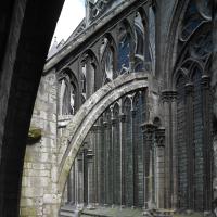 Cathédrale Notre-Dame de Amiens - Exterior, north transept, west side, clerestory level, looking northeast