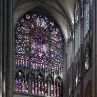 Cathédrale Notre-Dame de Amiens - Interior, north transept rose window