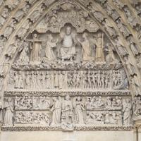 Cathédrale Notre-Dame de Amiens - Exterior, western frontispiece,  center portal, tympanum
