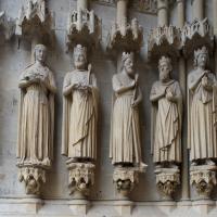 Cathédrale Notre-Dame de Amiens - Exterior, western frontispiece, south portal, north jamb figures