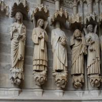 Cathédrale Notre-Dame de Amiens - Exterior, western frontispiece, north portal, north jamb figures