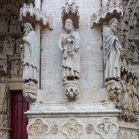 Cathédrale Notre-Dame de Amiens - Exterior, western frontispiece, sculptures between the north and center portals