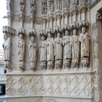 Cathédrale Notre-Dame de Amiens - Exterior, western frontispiece, center portal,  north jamb