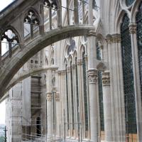 Cathédrale Notre-Dame de Amiens - Exterior, north chevet flying buttress from clerestory level