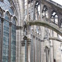 Cathédrale Notre-Dame de Amiens - Exterior, south chevet flying buttress from clerestory level