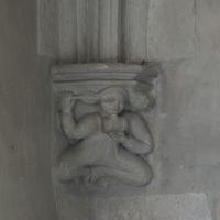 Église Saint-Serge d'Angers - Interior, nave, south aisle, outer wall, vaulting corbel
