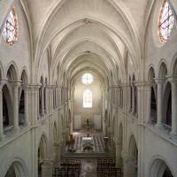 Église Saint-Denys d'Arcueil - Interior, nave looking east, triforium level