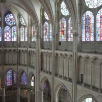 Cathédrale Saint-Étienne d'Auxerre - Interior, chevet, clerestory level, looking southeast 