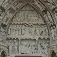 Cathédrale Saint-Étienne d'Auxerre - Exterior, western frontispiece, south portal, tympanum