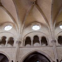 Église Saint-Hermeland de Bagneux - Interior, nave, north triforium and clerestory elevation, vault