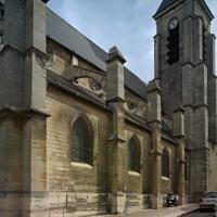 Église Saint-Hermeland de Bagneux - Exterior, south nave elevation looking northeast