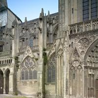 Cathédrale Notre-Dame de Bayeux - Exterior, south transept and nave elevation