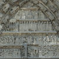 Cathédrale Notre-Dame de Bayeux - Exterior, western frontispiece, south portal, tympanum detail