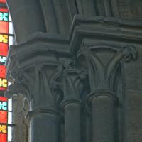 Cathédrale Notre-Dame de Bayeux - Interior, chevet, south clerestory, window, shaft capitals
