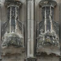 Cathédrale Saint-Étienne de Bourges - Exterior, western frontispiece, buttress between north portals, canopy