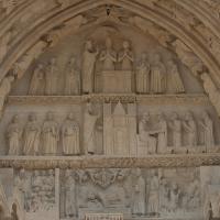 Cathédrale Saint-Étienne de Bourges - Exterior, western frontispiece, south outer portal, tympanum