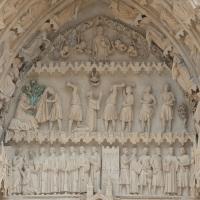 Cathédrale Saint-Étienne de Bourges - Exterior, western frontispiece, south inner portal, tympanum
