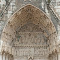Cathédrale Saint-Étienne de Bourges - Exterior, western frontispiece, south inner portal tympanum
Saint Stephen