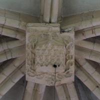 Église Saint-Étienne de Caen - Interior, chevet, hemicycle, main vault, boss