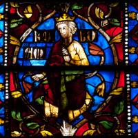 Église Saint-Nazaire de Carcassonne - Interior, north transept, east chapel, central window panel, stained glass