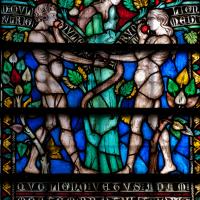 Église Saint-Nazaire de Carcassonne - Interior, south transept, east chapel, central window panel, stained glass
