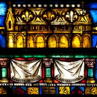 Église Saint-Nazaire de Carcassonne - Interior, south transept, east chapel, south window panel, stained glass