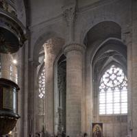 Église Saint-Nazaire de Carcassonne - Interior, north aisle looking southeast, south nave arcade elevation