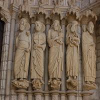 Cathédrale Notre-Dame de Chartres - Exterior, north transept, center portal, western jamb figures