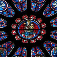 Cathédrale Notre-Dame de Chartres - Interior, north transept, rose window, detail