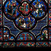 Cathédrale Notre-Dame de Chartres - Interior, nave, south aisle, window, detail
