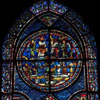 Cathédrale Notre-Dame de Chartres - Interior, nave, south aisle, window, detail