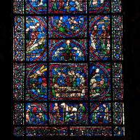 Cathédrale Notre-Dame de Chartres - Interior, nave, north aisle, window, detail