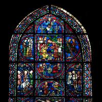 Cathédrale Notre-Dame de Chartres - Interior, nave, north aisle, window, detail
