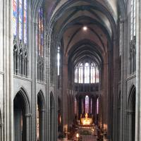 Cathédrale Notre-Dame de Clermont-Ferrand - Interior, nave looking northeast from organ loft