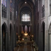 Cathédrale Notre-Dame de Clermont-Ferrand - Interior, nave looking east, seen from organ loft