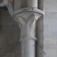 Cathédrale Notre-Dame de Coutances - Interior, chevet, south ambulatory, outer aisle, chapel, window, shaft capital